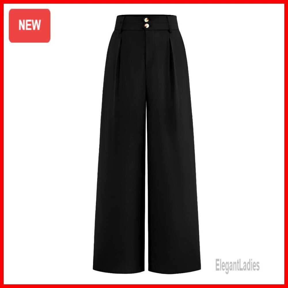 High Waisted Wide Leg Dress Pants Business Casual Trousers Office Work